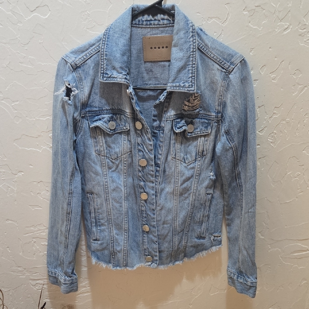 Blank NYC Distressed Light Blue Jean Jacket
